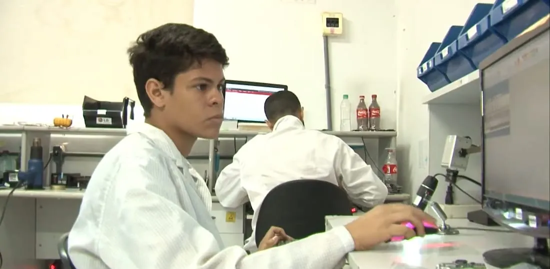Humberley Cezilio aos 16 anos na Goiastel